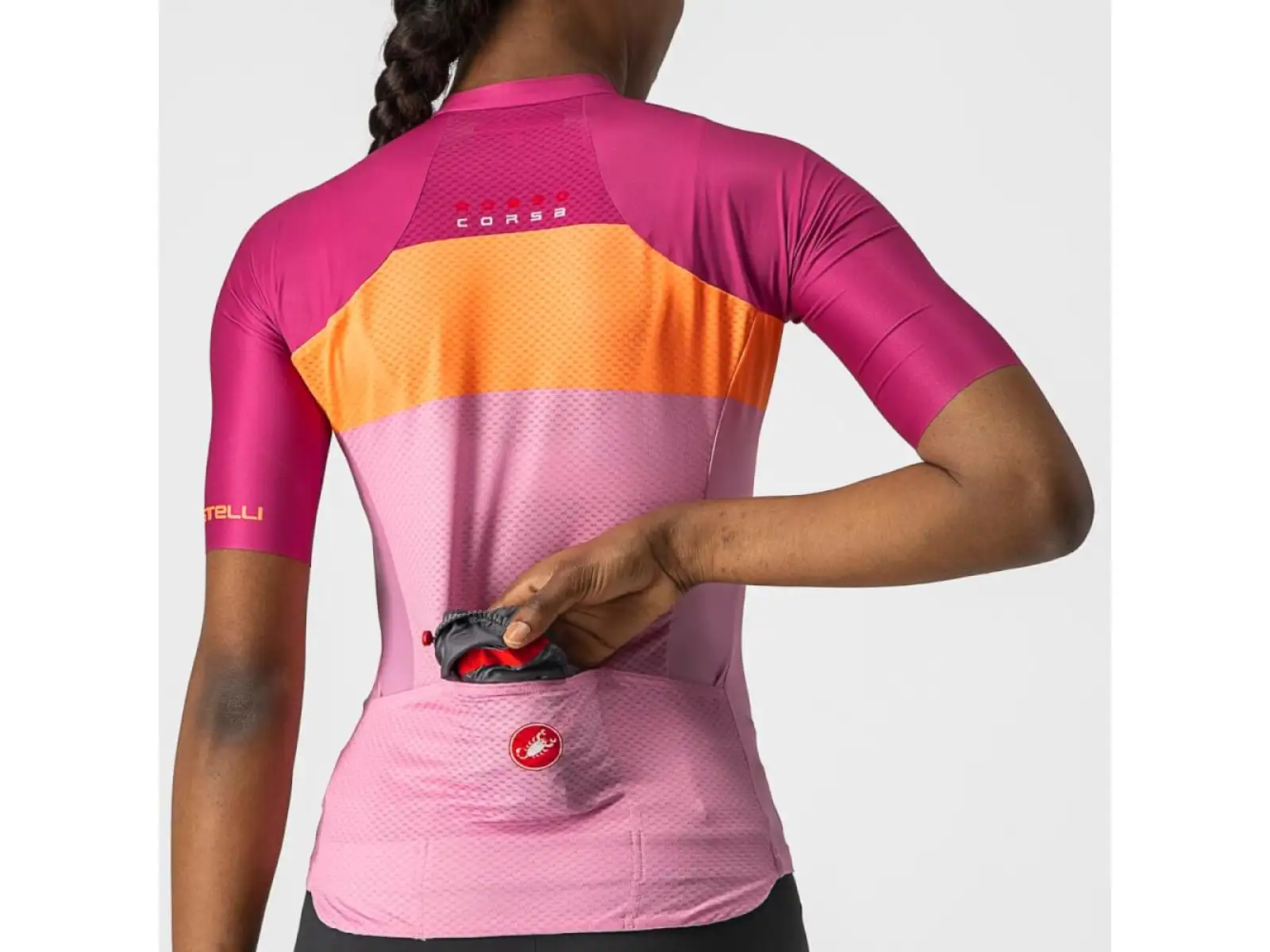 Castelli Aero Pro W dámsky dres krátky rukáv ružová/coral flash
