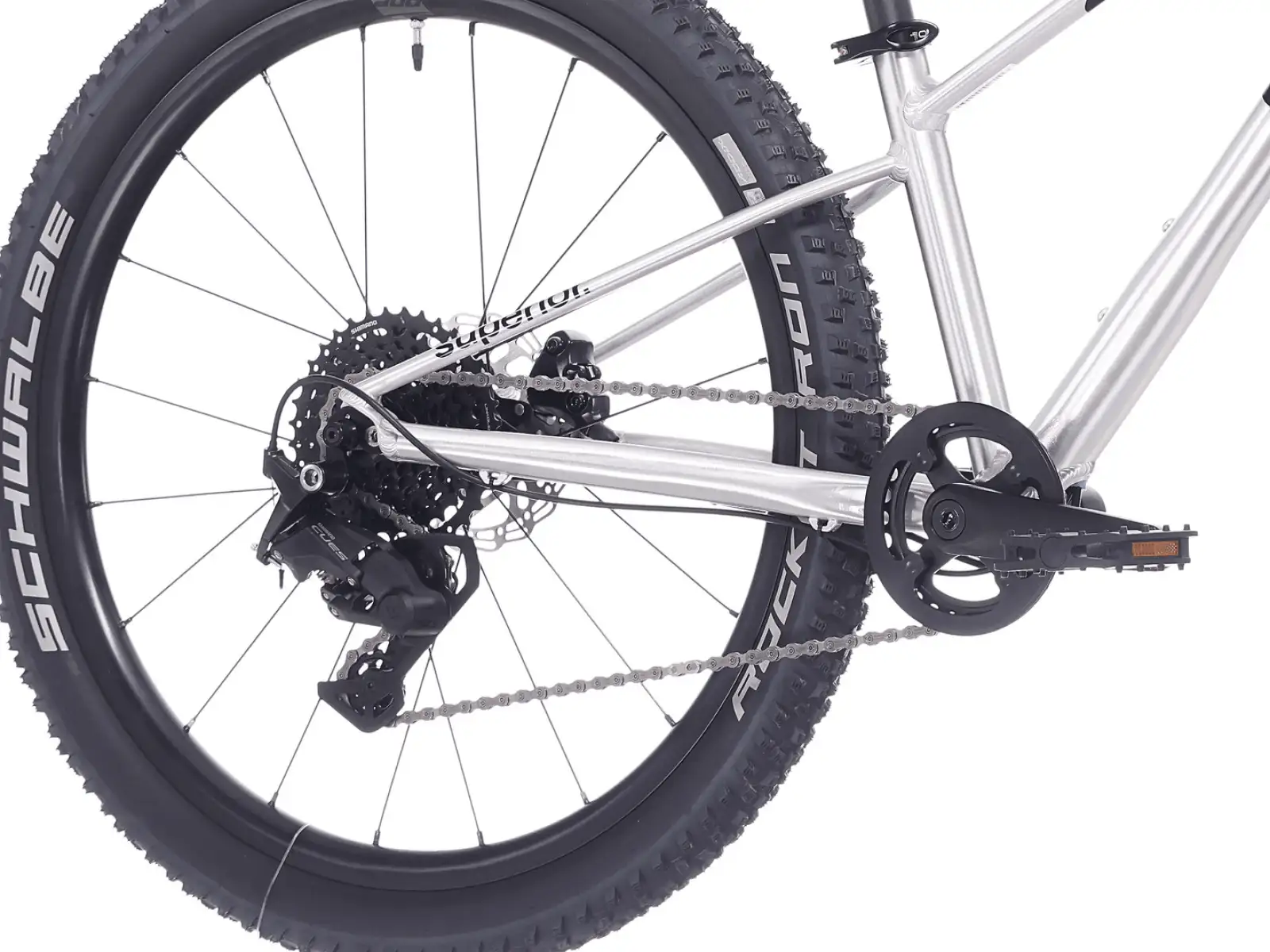 Superior TEAM 24 detský bicykel Gloss Brushed Alu / Rainbow Black