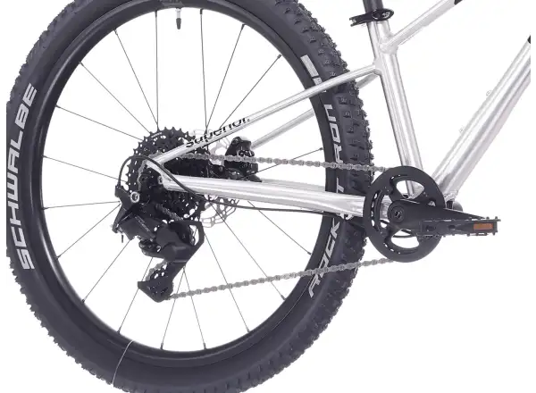 Superior TEAM 24 detský bicykel Gloss Brushed Alu / Rainbow Black