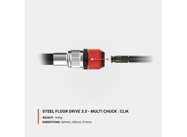 Lezyne Steel Floor Drive 3.5 Presta dielenská pumpa