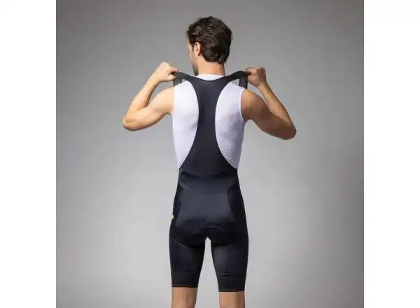 Alé Pragma Corsa 2.0 pánske šortky s vložkou a trakmi Black/Fluo Yellow