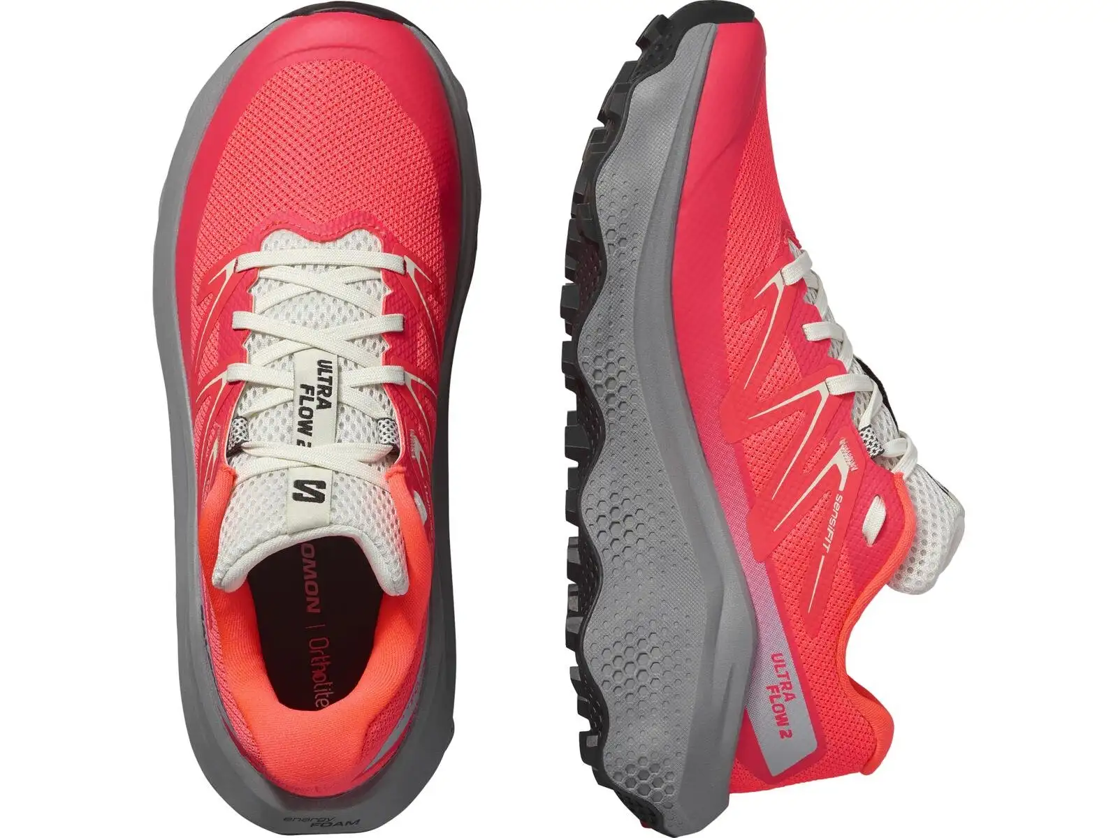 Salomon Ultra Flow 2 dámska bežecká obuv Coral Neon Flame/Gull/Icicle