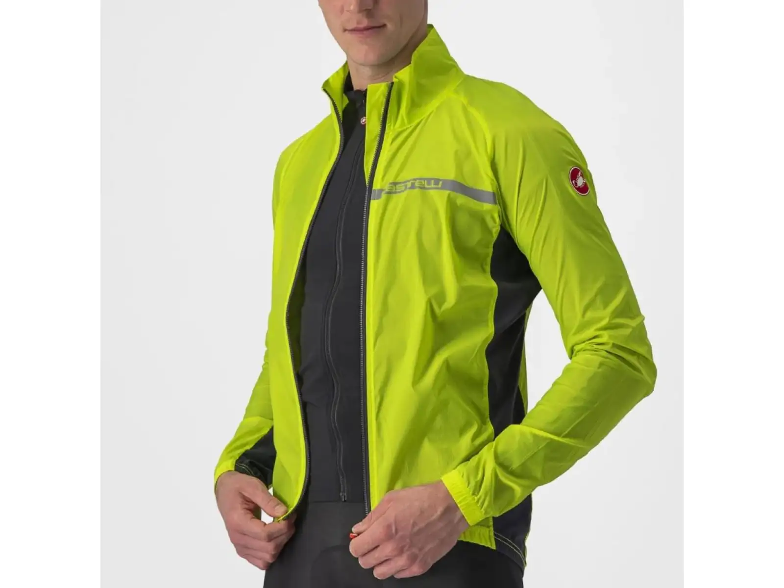 Castelli Squadra Stretch pánska bunda Electric Lime/Dark Grey