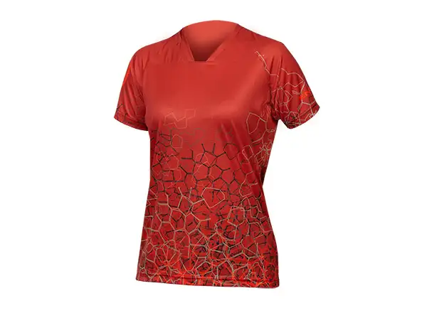 Endura SingleTrack Print Tee LTD Dámske tričko s krátkym rukávom Cayenne