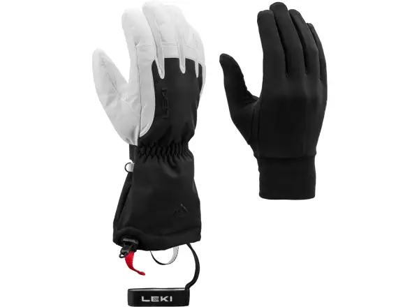 Leki Guide X-Treme Downhill rukavice Black/White