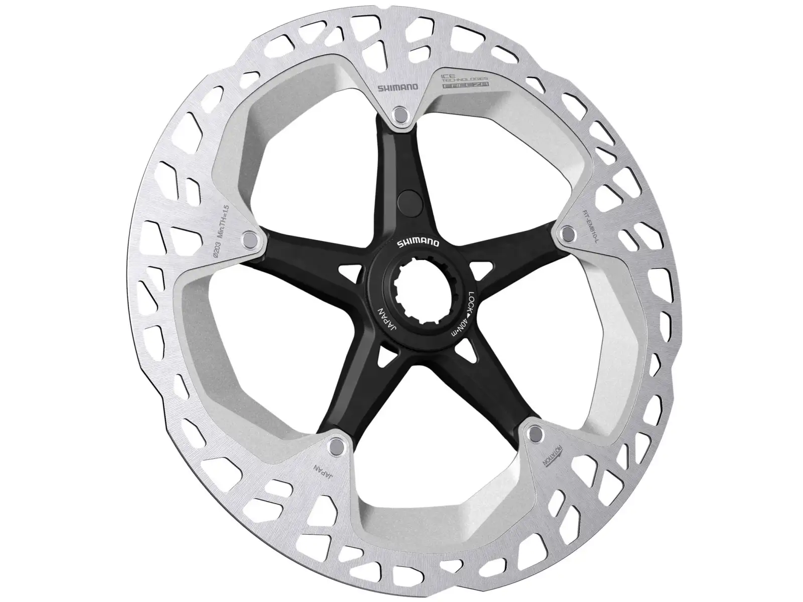 Shimano RT-EM810 brzdový kotúč pre E-Bike 160 mm, center lock, vnútorný lock ring