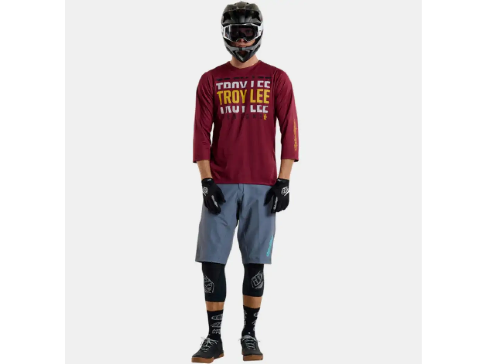 Troy Lee Designs Ruckus Spun pánsky dres 3/4 rukáv Oxblood