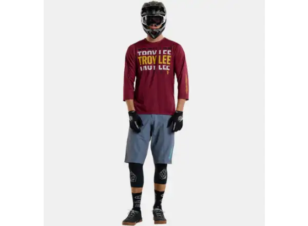 Troy Lee Designs Ruckus Spun pánsky dres 3/4 rukáv Oxblood