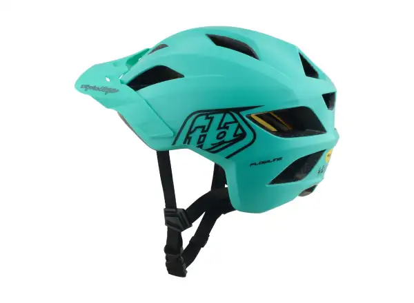 Troy Lee Designs Youth Flowline MIPS detská prilba Point Charcoal/Real Teal