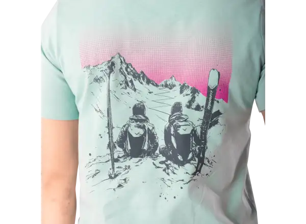 Dynafit Back Graphic Cotton dámske tričko krátky rukáv Cloud Blue/Twilight