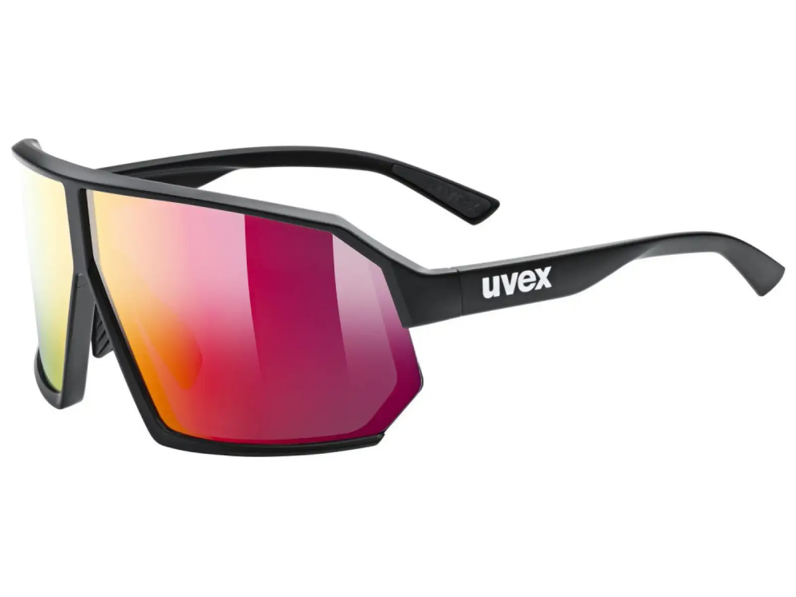 Uvex Sportstyle 237 okuliare Black Matt/Mirror Red