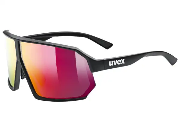 Uvex Sportstyle 237 okuliare Black Matt/Mirror Red