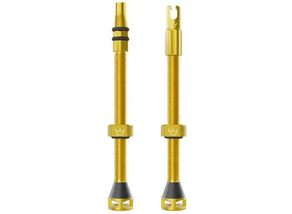Peatys Holeshot Fast Flow bezdušové ventilčeky 80 mm Gold