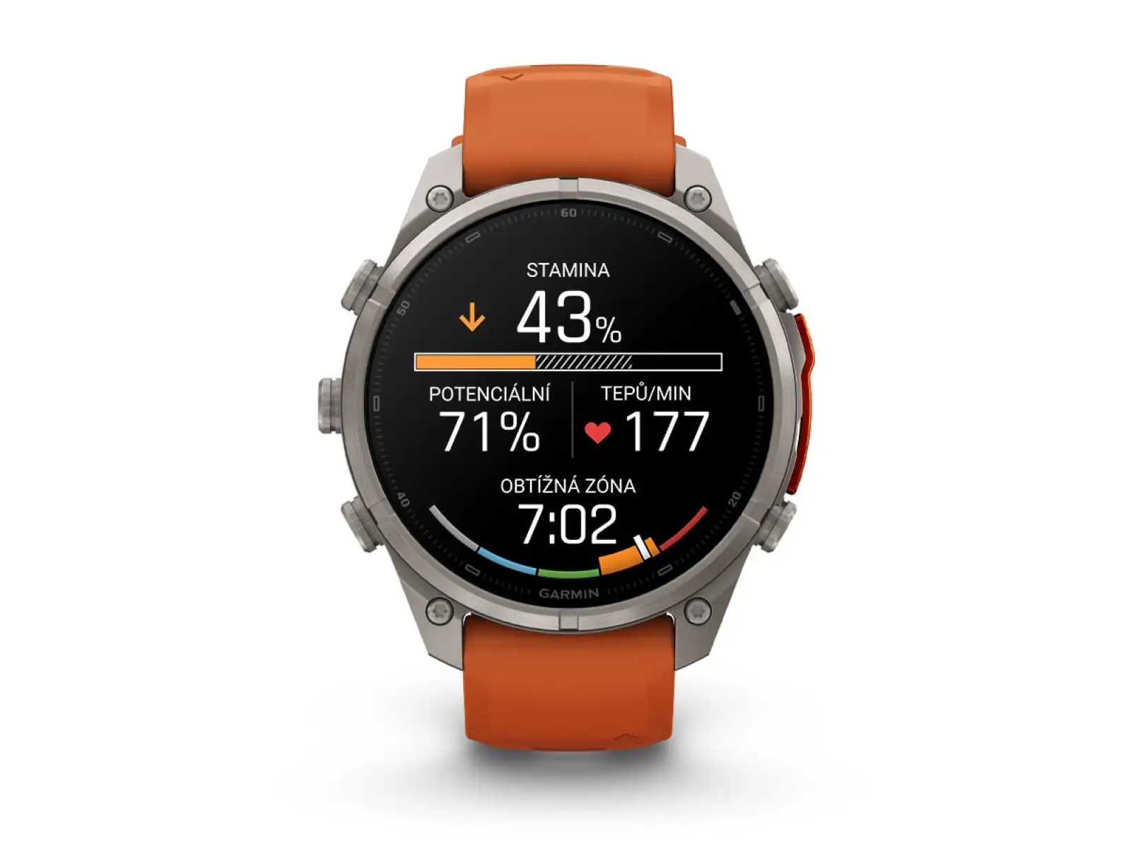 Garmin Fénix 9 Pro inReach 47 mm inteligentné hodinky Titanium Autumn orange/Spark orange