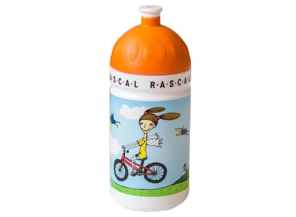 Fľaša Rascal 0,5 l s logom dievčaťa na bicykli