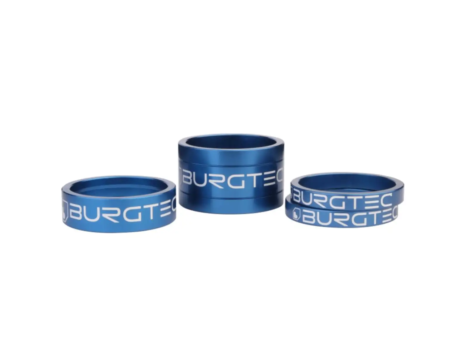 Burgtec Spacer Kit súprava podložiek pod predstavec 5/5/10/20 mm modrá