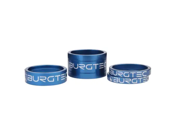Burgtec Spacer Kit súprava podložiek pod predstavec 5/5/10/20 mm modrá