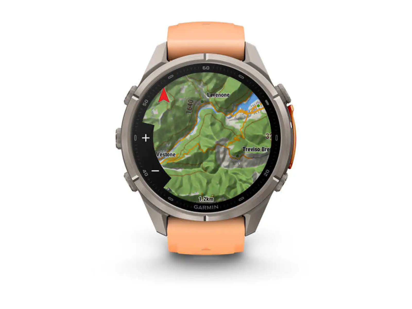 Garmin fenix 9 Pro – inReach 43 mm smart hodinky Titanium Shell pink/autumn orange silicone band