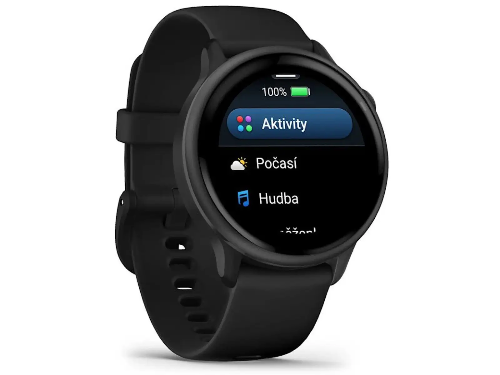 Garmin vívoactive 6 inteligentné hodinky Slate silikónový remienok Black