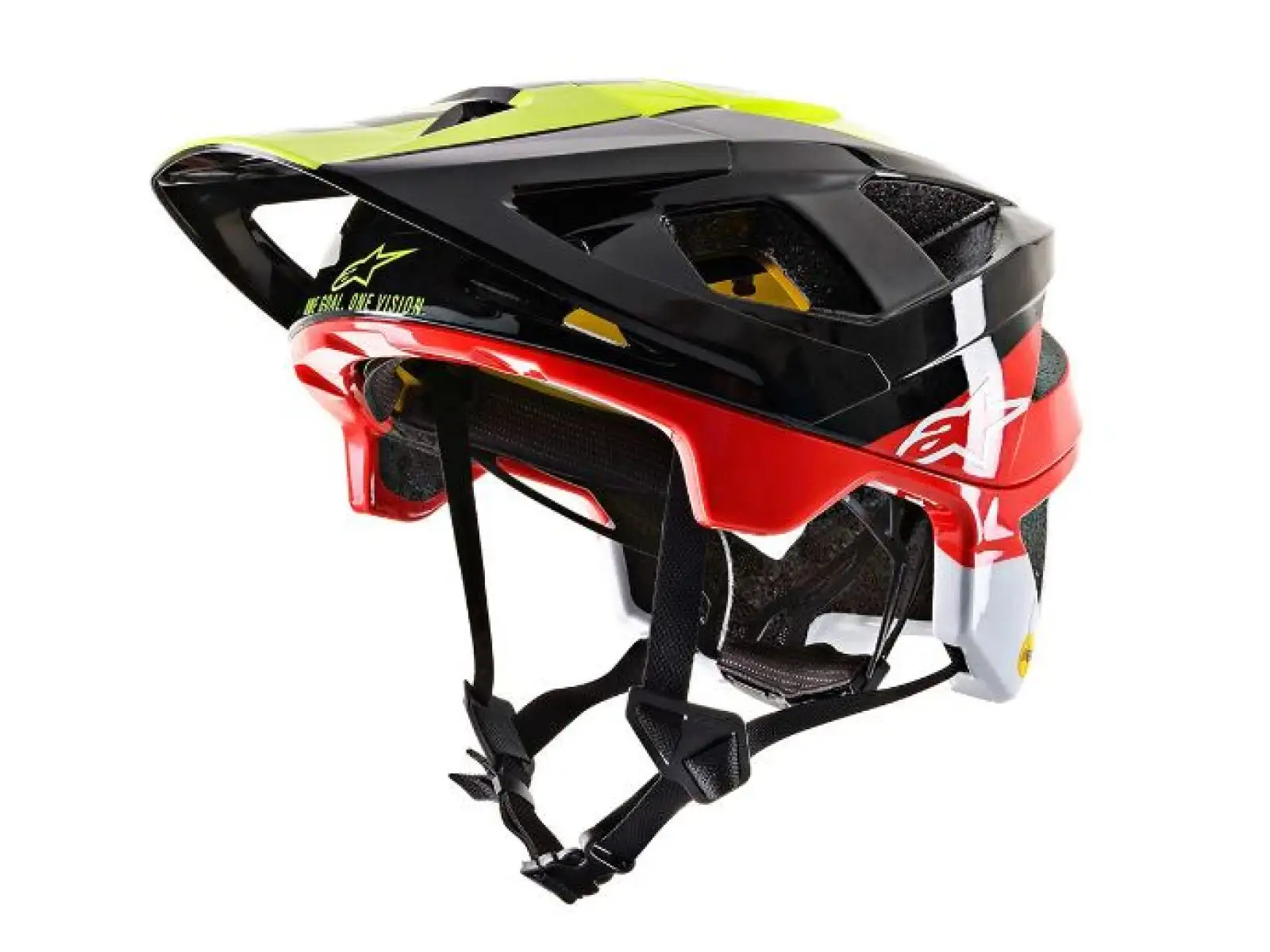 Alpinestars Vector Tech MIPS Pilot prilba black/yellow fluo/red glossy