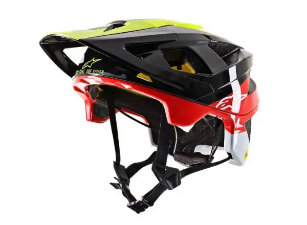 Alpinestars Vector Tech MIPS Pilot prilba black/yellow fluo/red glossy