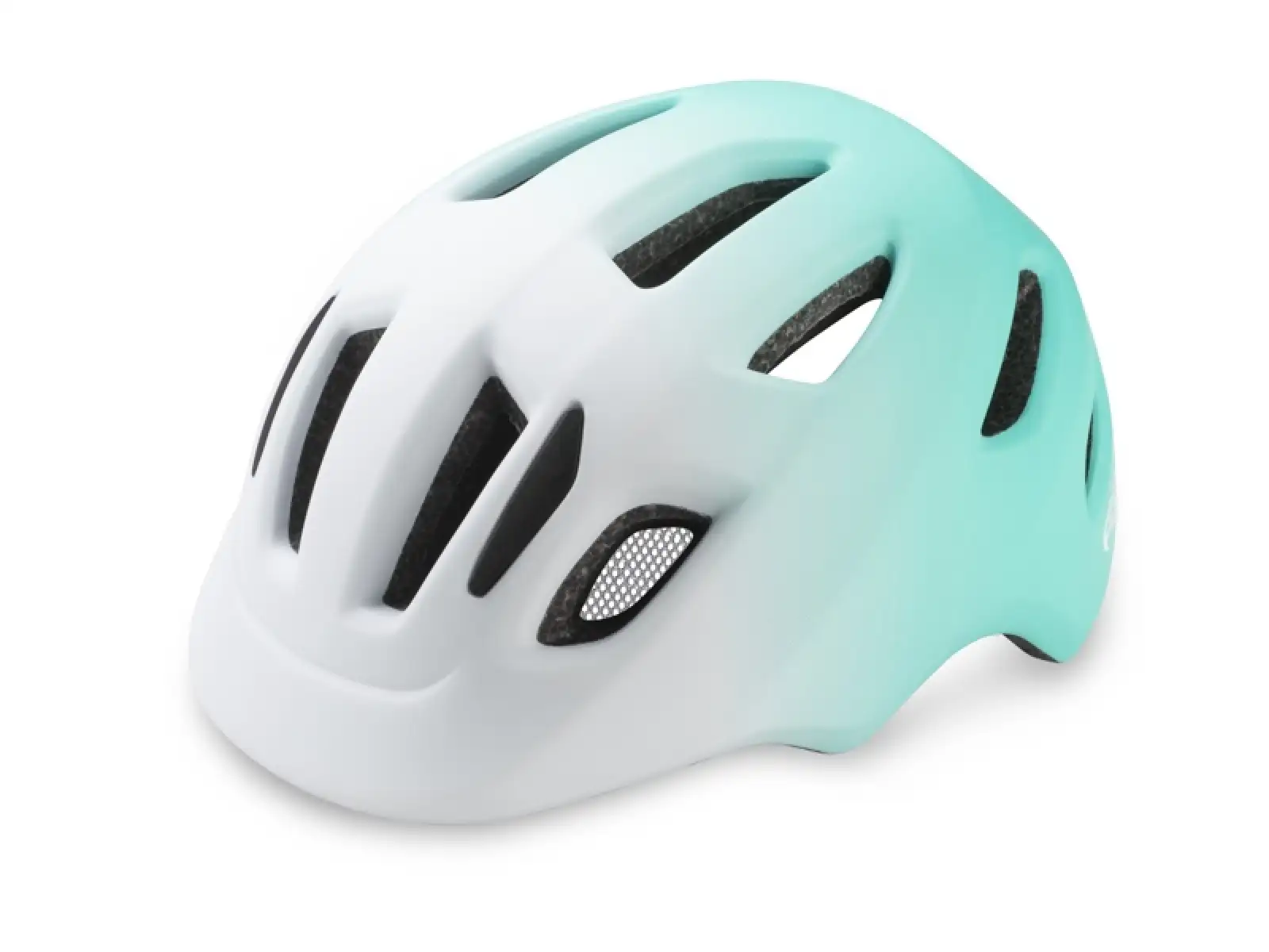 R2 Pump detská cyklistická prilba biela/mint modrá