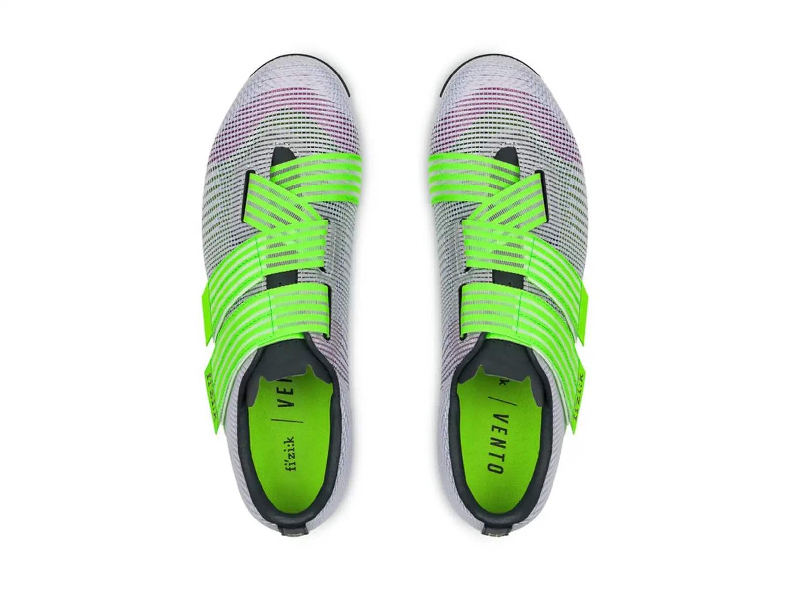 Fizik Vento Powerstrap Aeroweave cestné tretry Light Violet/Neon Green