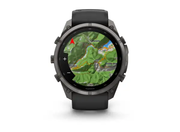 Garmin Fénix 9 Pro inReach 47 mm inteligentné hodinky Carbon gray DLC Titanium Black/Pebble gray