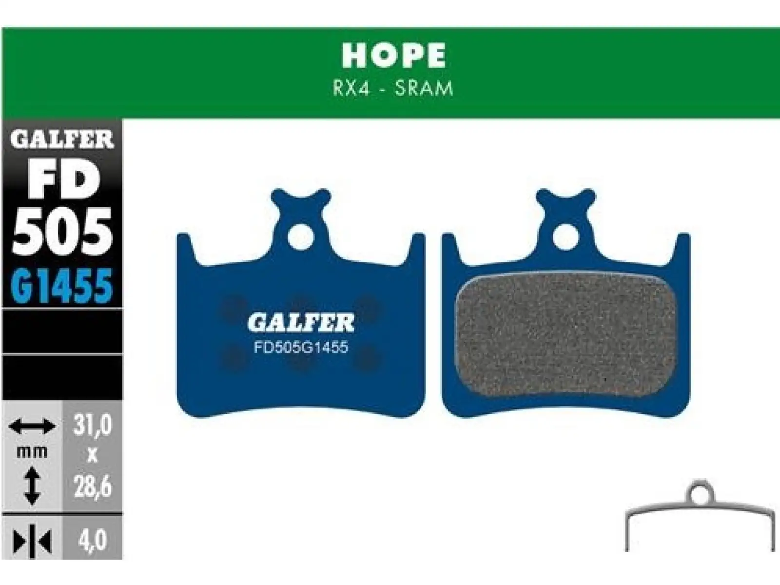Galfer FD505 Road G1455 brzdové doštičky pre Hope