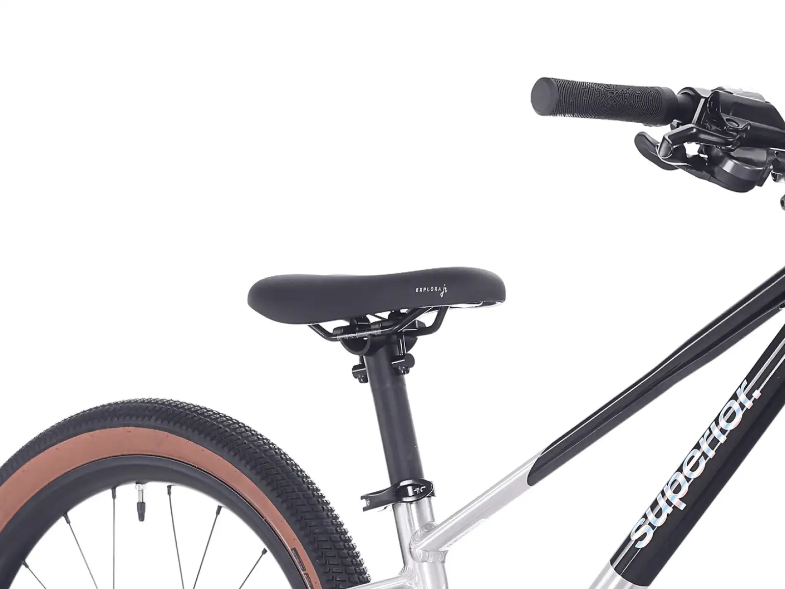 Superior TEAM 20 bicykel Gloss Brushed Alu / Rainbow Black 9.0"