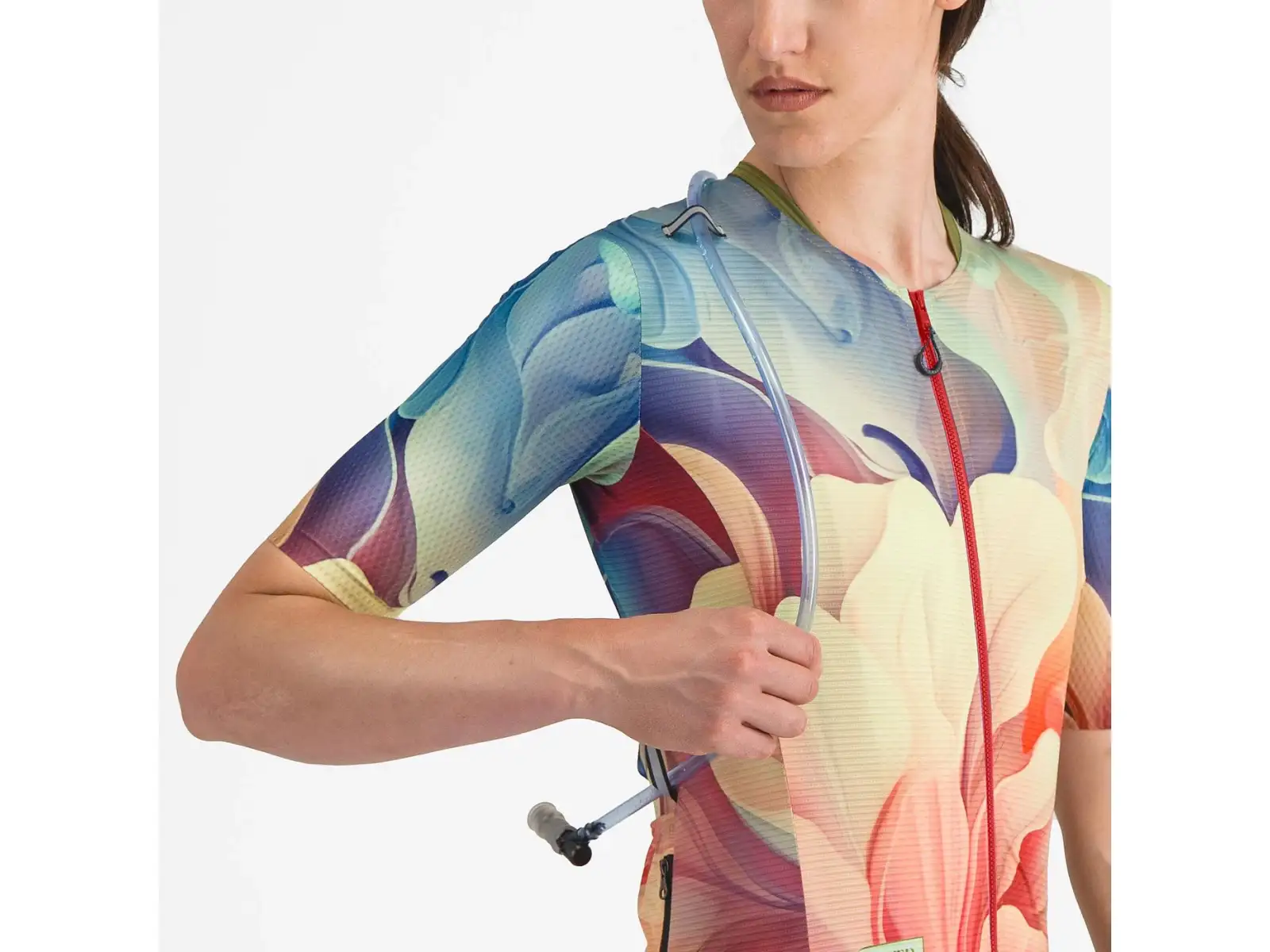 Castelli Unlimited Pro dámsky dres krátky rukáv Multicolor Green