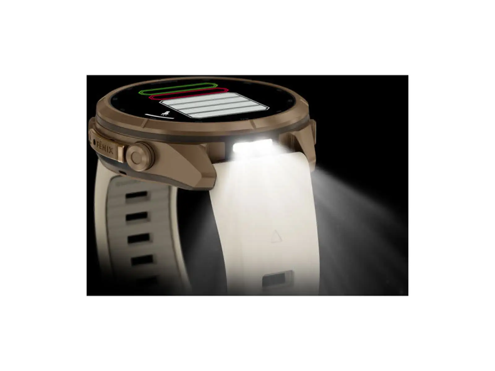 Garmin fenix 9 Pro inReach 43 mm inteligentné hodinky Autumn gold titanium/Cream/french gray