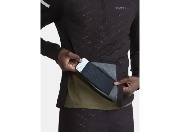 Craft ADV SubZ Sweater pánska bežecká bunda čierna