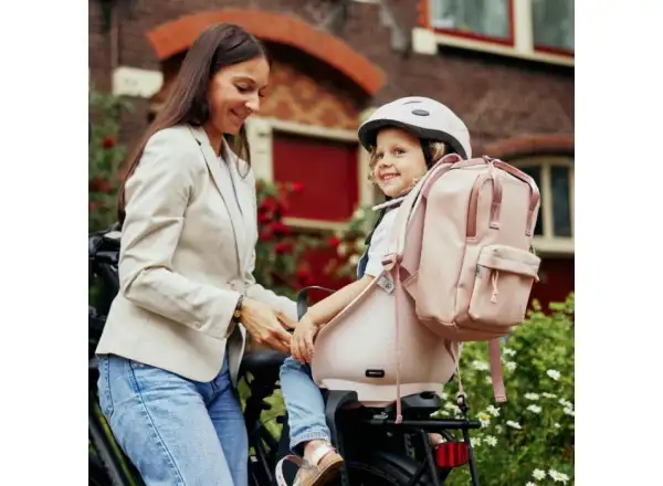 Urban Iki zadná sedačka s adaptérom a nosičom na rám SET Sakura Pink/Shinju White