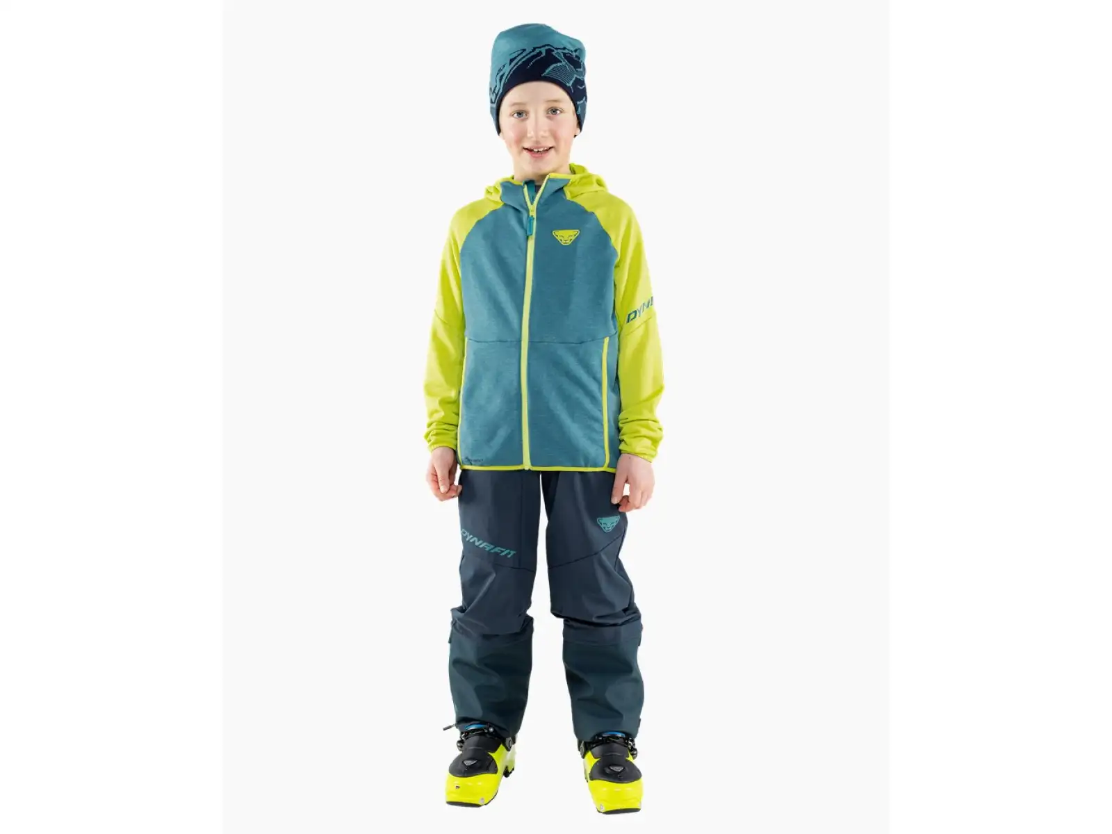 Dynafit Youngstar Polartec Detská bunda Lime Punch