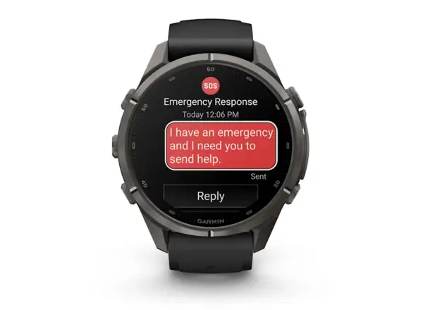 Garmin Fénix 9 Pro inReach 43 mm inteligentné hodinky Carbon Gray DLC Titanium Black/Pebble Gray