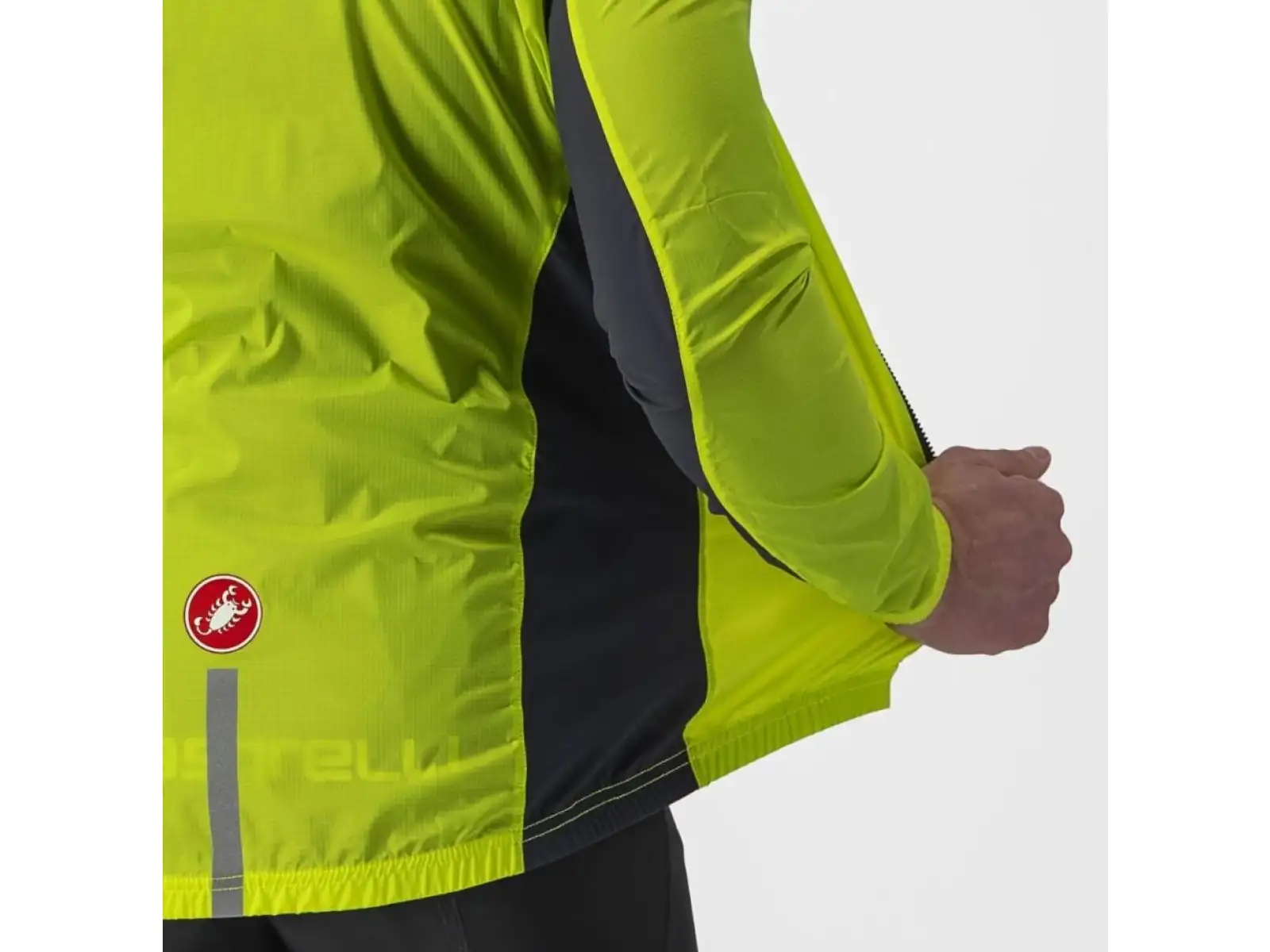 Castelli Squadra Stretch pánska bunda Electric Lime/Dark Grey
