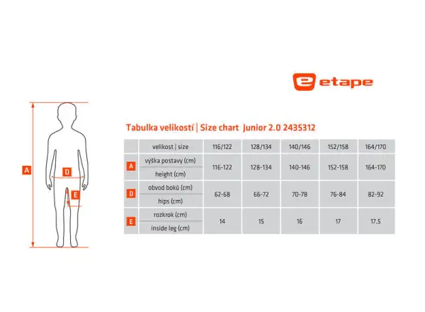 Etape Junior 2.0 detské kraťasy s vložkou čierna/ružová