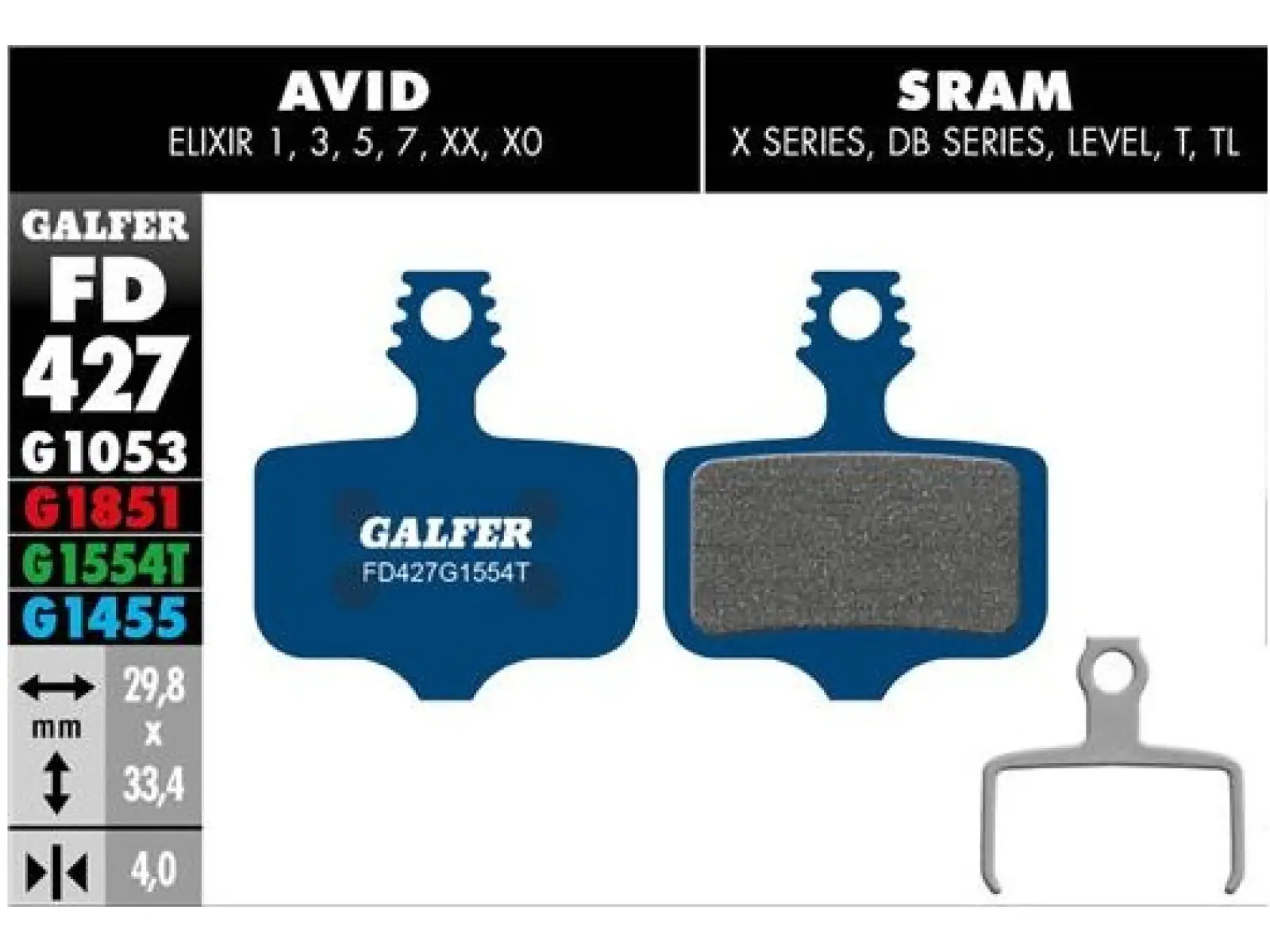 Galfer FD427 Road G1455 brzdové doštičky pre Avid/Sram