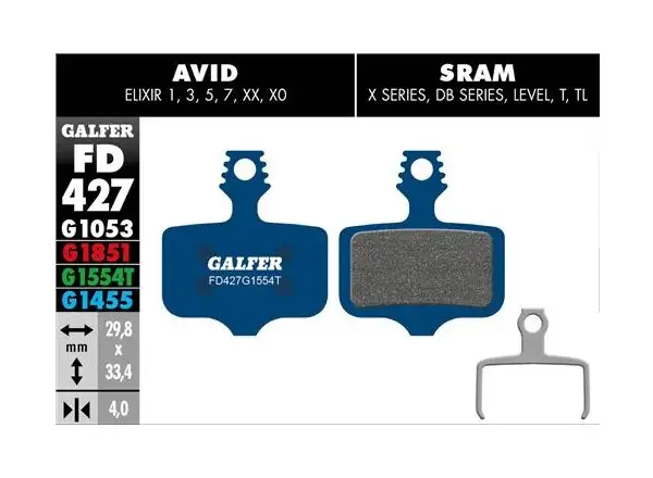 Brzdové doštičky Galfer FD427 Road G1455 pre Avid/Sram