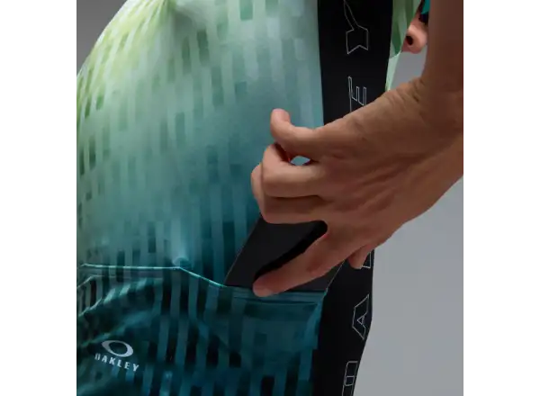 Oakley Icon Training pánsky dres krátky rukáv Green Glitch Print