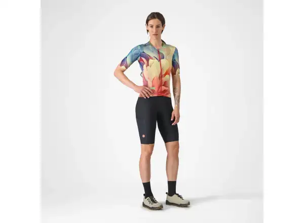 Castelli Unlimited Pro dámsky dres krátky rukáv Multicolor Green