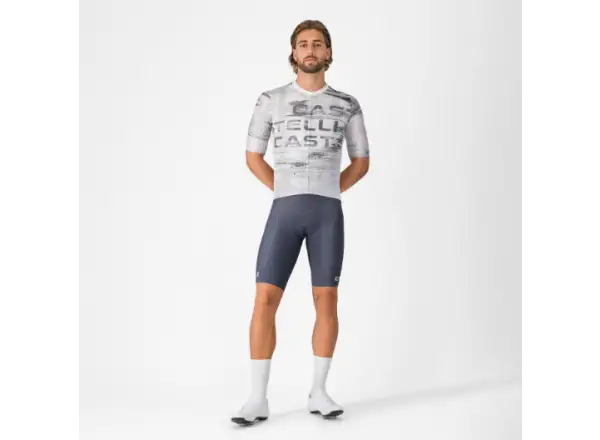 Castelli Stratus Logo pánsky dres krátky rukáv White/Smoky Gray