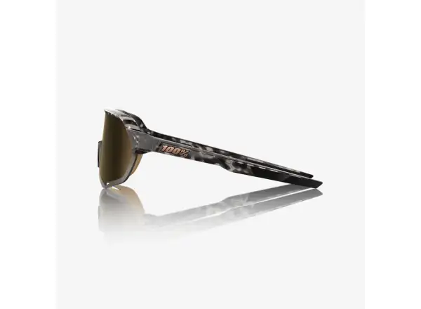 100% S2 slnečné okuliare Gloss Black Havana/Soft Gold Mirror