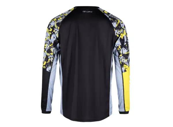 Force Reckless unisex dres dlhý rukáv čierna/žltá/sivá