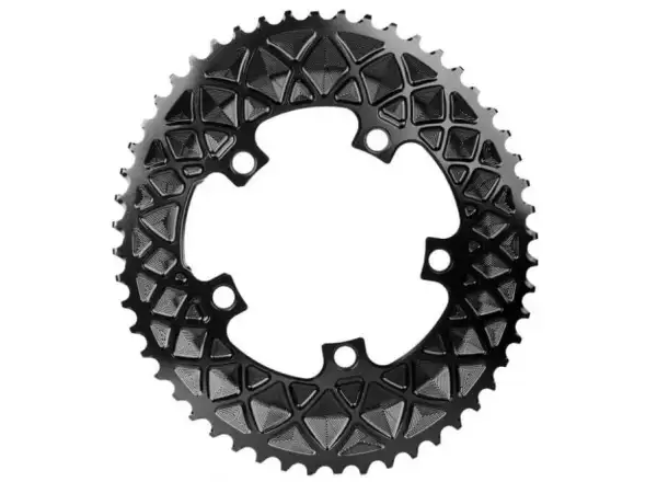 Absolute Black OVAL Road 2x 110/5 prevodník 50 zubov čierny