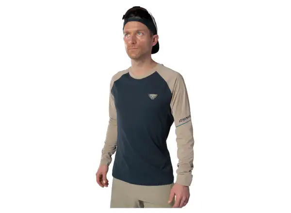 Dynafit Alpine Pro Pánske tričko s dlhým rukávom Blueberry/Rock Khaki