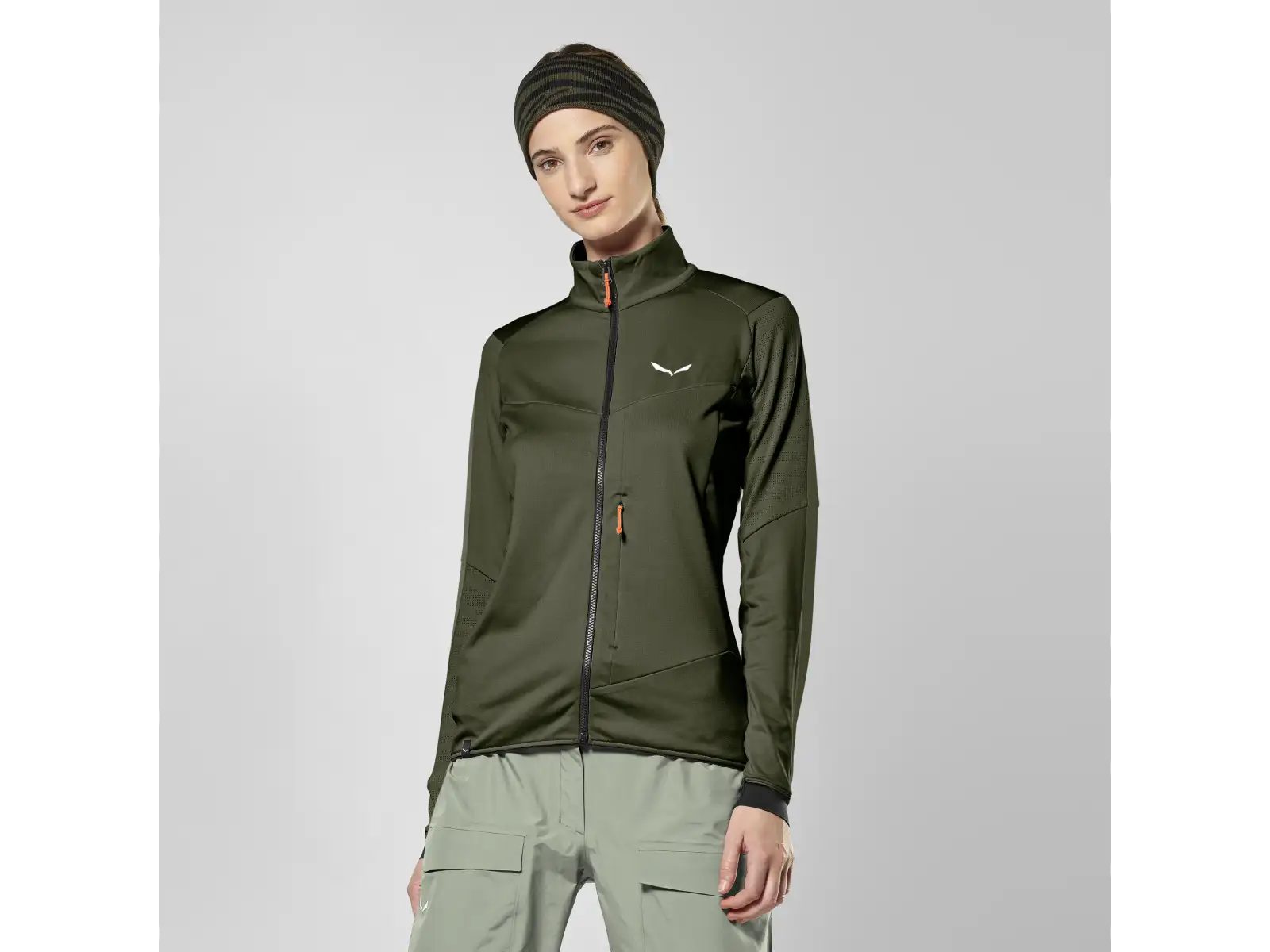 Salewa Sella Crevasse dámska mikina Dark Olive