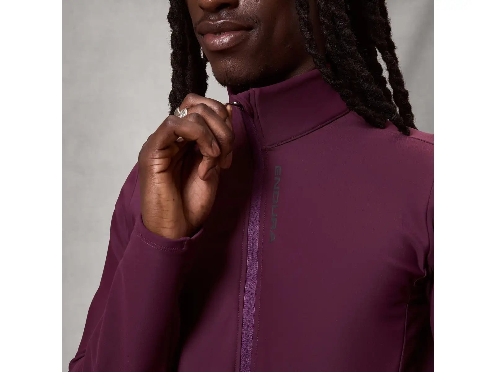 Endura Loop Ride pánsky dres dlhý rukáv Black Cherry