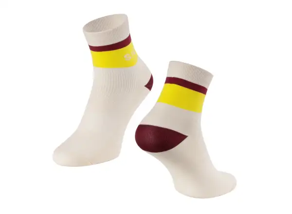 Force Stripe krátke ponožky krémová žltá